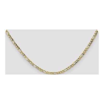 10K Yellow Gold 3.5mm Semi-Solid Figaro Chain – view 5