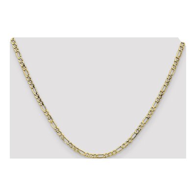 10K Yellow Gold 3.5mm Semi-Solid Figaro Chain – view 4