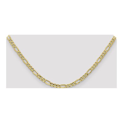 10K Yellow Gold 4.75mm Semi-Solid Figaro Chain – view 4