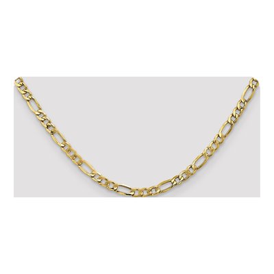 10K Yellow Gold 5.35mm Semi-Solid Figaro Chain – view 4