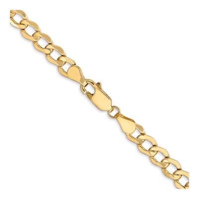10K Yellow Gold 5.25mm Semi-Solid Curb Chain – view 3