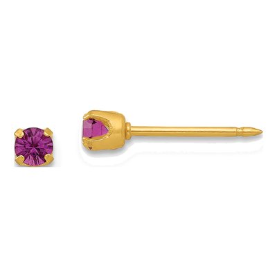 February Birthstone Crystal Stud Earrings