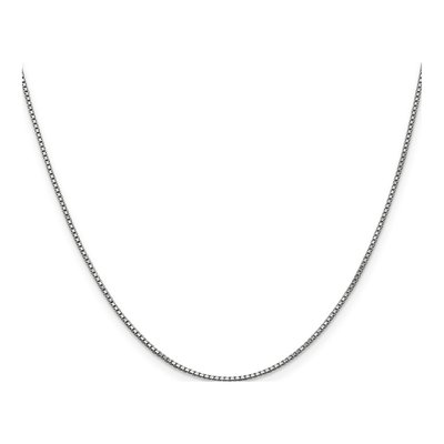 14K White Gold 1mm Box Chain – view 3