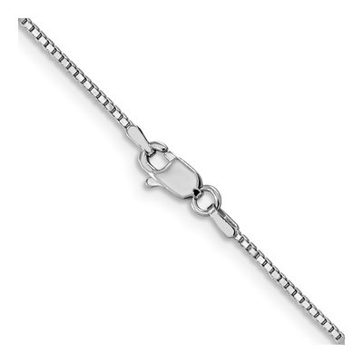 14K White Gold 1mm Box Chain – view 4