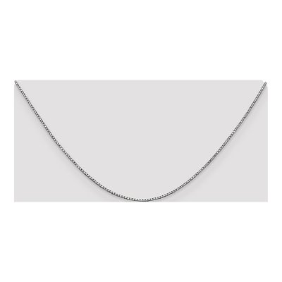 14K White Gold 1mm Box Chain – view 5