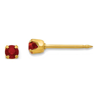 July Birthstone Crystal Stud Earrings