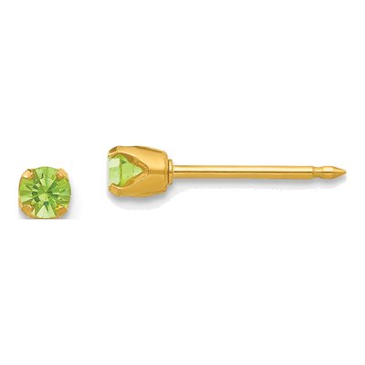 August Birthstone Crystal Stud Earrings