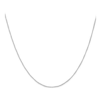 14K White Gold 0.5mm Curb Chain – view 3
