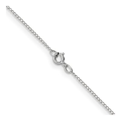 14K White Gold 0.5mm Curb Chain – view 4