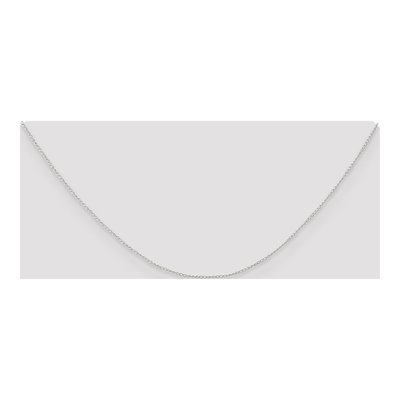 14K White Gold 0.5mm Curb Chain – view 5