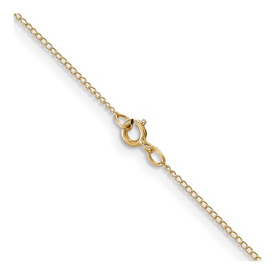 14K Yellow Gold 0.5mm Curb Chain – view 4