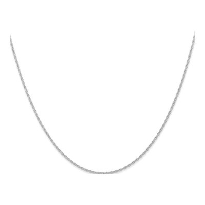 14K White Gold 0.95mm Cable Rope Chain – view 3