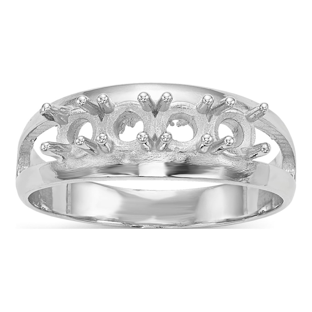18K White Gold 4-Stone Mothers Ring Mounting