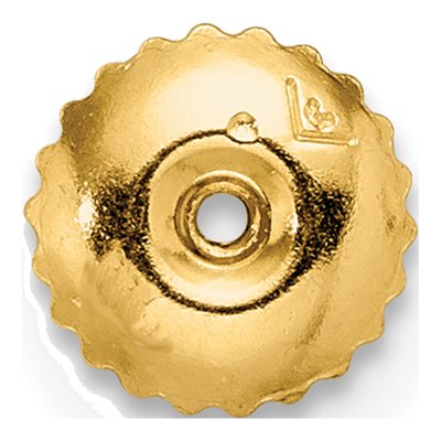 18K Yellow Gold Threaded Ear Nut Finding