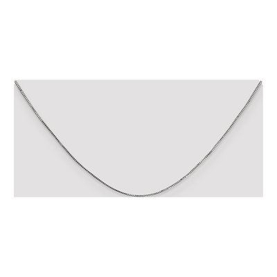 14K White Gold 0.8mm 8mm Box Chain – view 5
