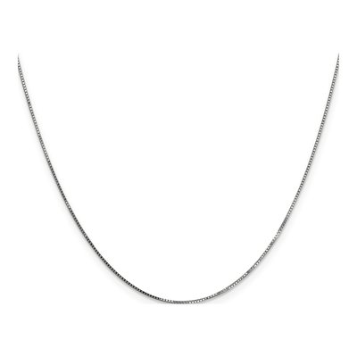 14K White Gold 0.8mm Box Chain – view 3
