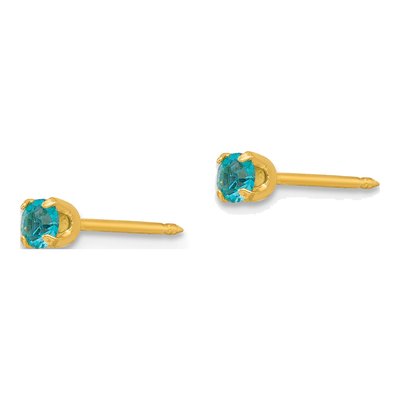 December Blue Crystal Stud Earrings – view 2