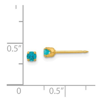 December Blue Crystal Stud Earrings – view 4