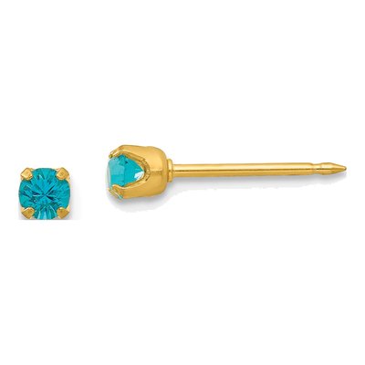 December Blue Crystal Stud Earrings