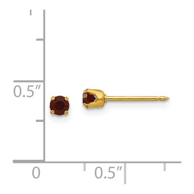 14K Gold January Birthstone Stud Earrings | Inverness – view 4