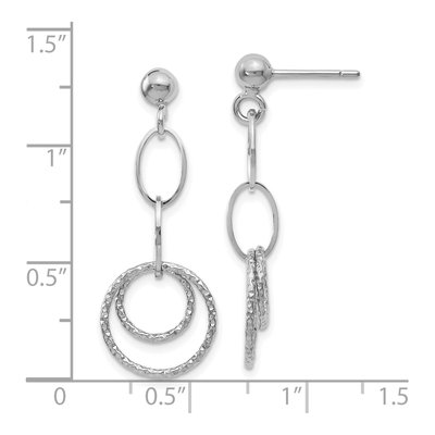 14K White Gold Dangle Earrings – view 5