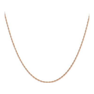 14K Rose Gold 1.15mm Cable Rope Chain – view 3