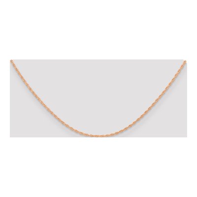 14K Rose Gold 1.15mm Cable Rope Chain – view 5