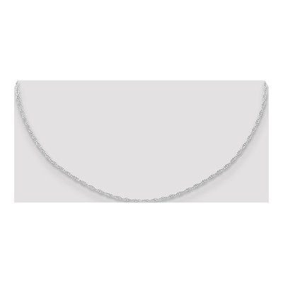 14K White Gold 1.15mm Cable Rope Chain – view 5