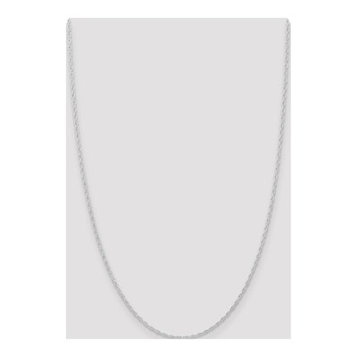 14K White Gold 1.15mm Cable Rope Chain – view 5