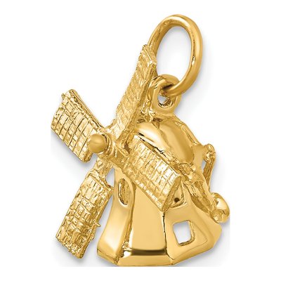 14K Yellow Gold 3-D Windmill Charm – view 6