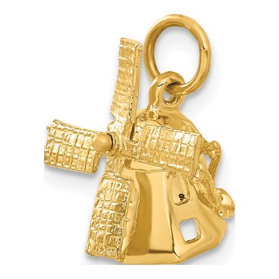 14K Yellow Gold 3-D Windmill Charm – view 7