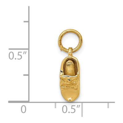 14K Yellow Gold Baby Shoe Charm – view 5