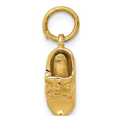 14K Yellow Gold Baby Shoe Charm