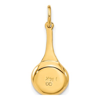 14K Yellow Gold Frying Pan Egg Pendant – view 4