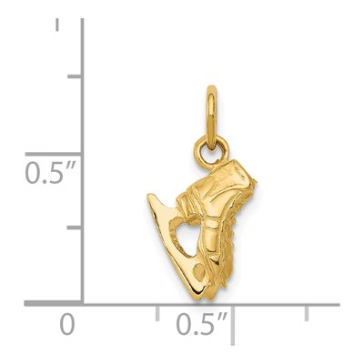 14K Yellow Gold 3-D Ice Skates Pendant – view 6