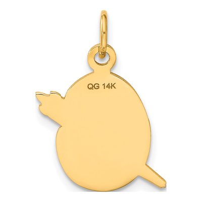 14K Yellow Gold Enameled Artist Palette Charm – view 4