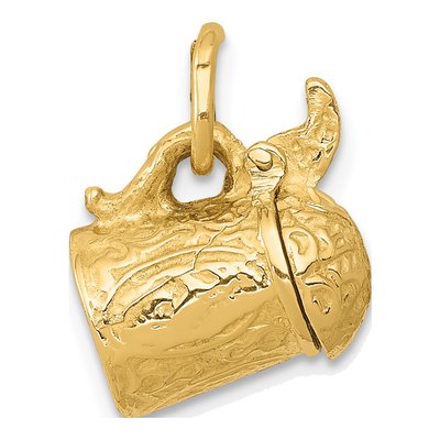 14K Yellow Gold 3-D Beer Stein Charm