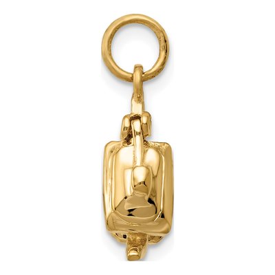 14K Yellow Gold 3-D Teapot Charm – view 3