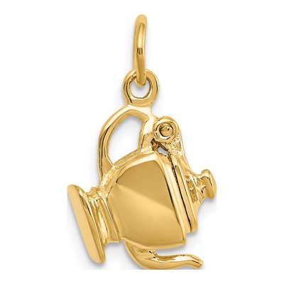 14K Yellow Gold 3-D Teapot Charm – view 4
