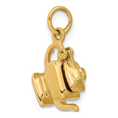 14K Yellow Gold 3-D Teapot Charm – view 5