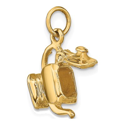 14K Yellow Gold 3-D Teapot Charm – view 6