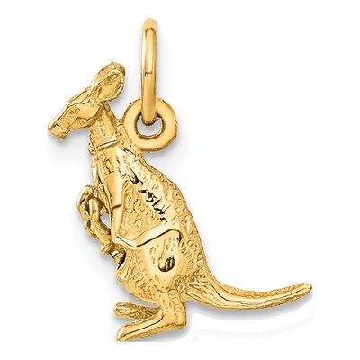 14K Yellow Gold Kangaroo Charm – view 4