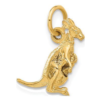 14K Yellow Gold Kangaroo Charm – view 5