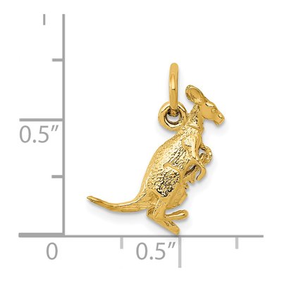 14K Yellow Gold Kangaroo Charm – view 6
