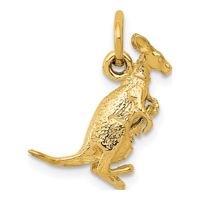 14K Yellow Gold Kangaroo Charm