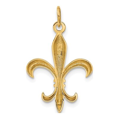 14K Yellow Gold Fleur de Lis Pendant – view 4
