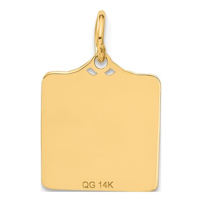14K Yellow Gold Blue Enamel Birth Certificate Charm – view 4