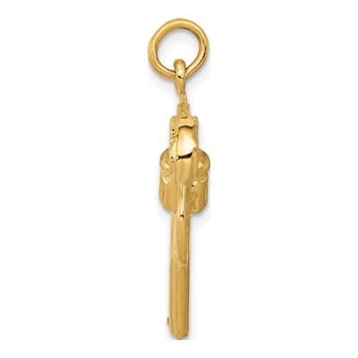 14K Yellow Gold Moveable Revolver Charm – view 3