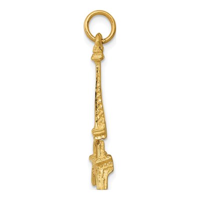 14K Yellow Gold Eiffel Tower Pendant – view 3
