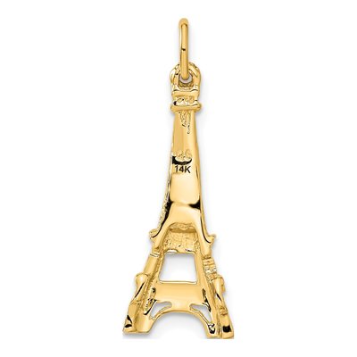 14K Yellow Gold Eiffel Tower Pendant – view 4